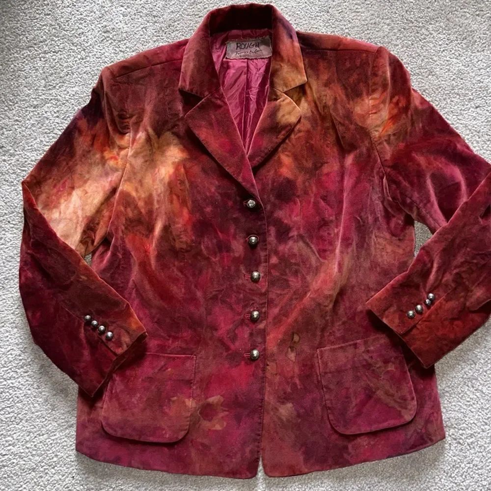 🔥Rare! Rough Tumble Velvet Retro Blazer Jacket! - Picture 8 of 11